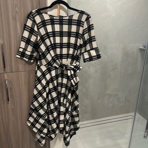 Eva Franco (from Anthropologie) black and white tie dress.